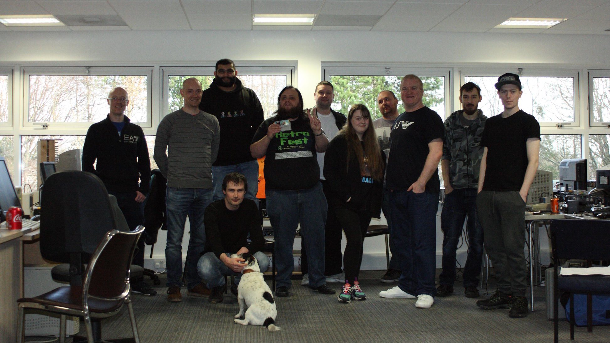 Group photo of those attending a fighting game community FGC meetup