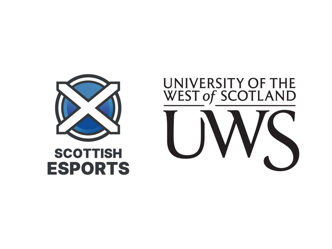 Scottish Esports logo with the University of West of Scotland logo